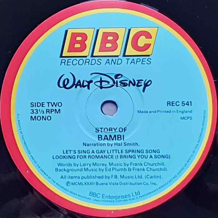 REC 541 Bambi Morey / Churchill from the BBC records and Tapes library Label